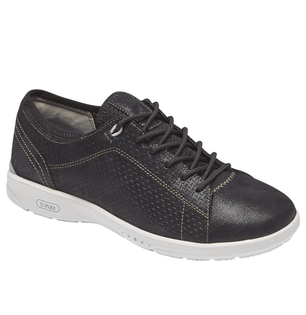 Rockport Joggesko Dame Svart - Truflex Lace-To-Toe - POVZ52083